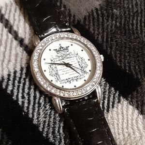 Elegant Silver and Black Women's Watch